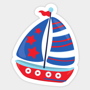 Sailing Boat, Sailor, Sailing, Sails, Ship, Boat Sticker